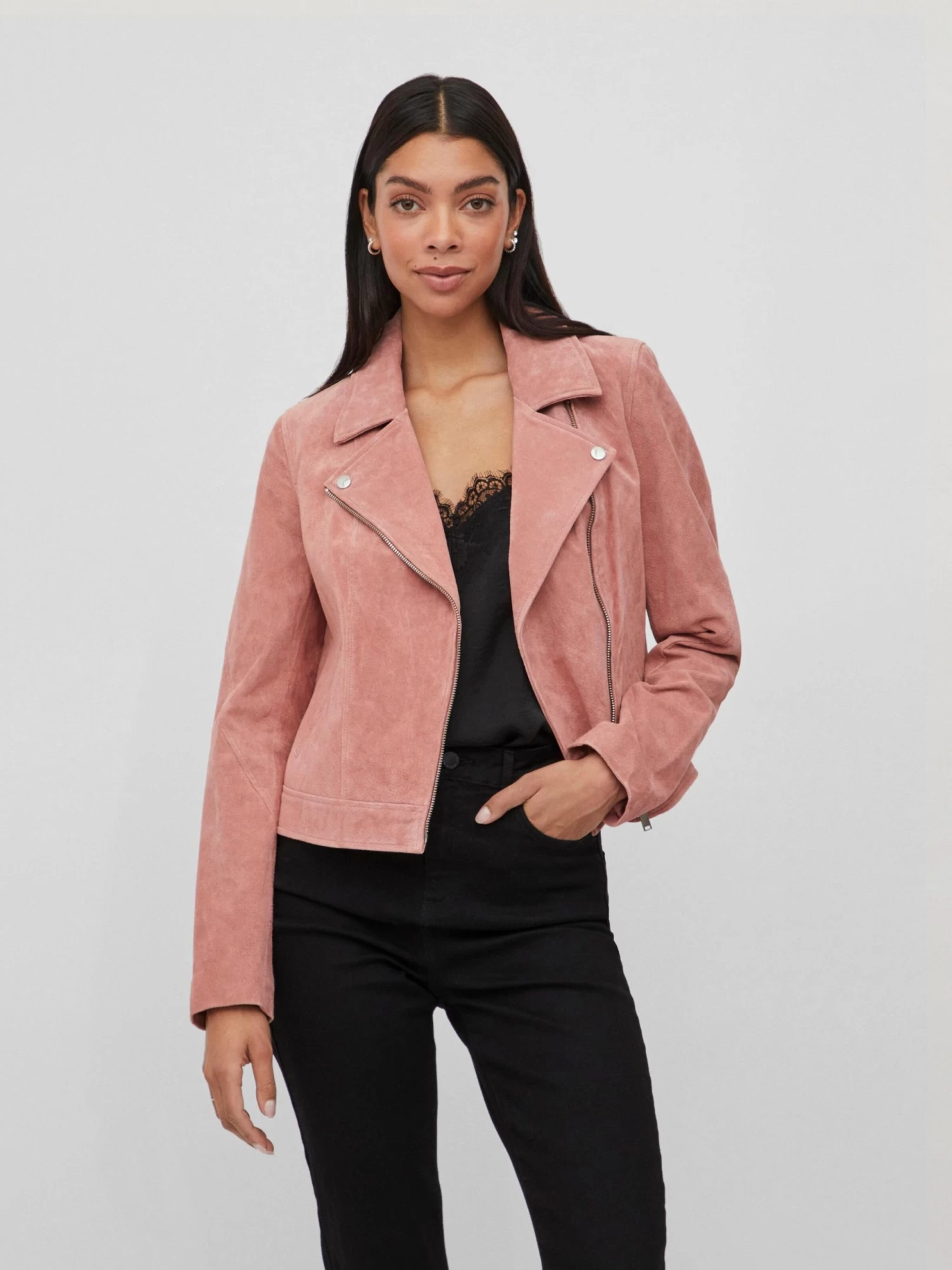 Vila Leren Jassen Tussenjas SUKKI Dames Oudroze 3 Vila Leren Jassen Tussenjas SUKKI Dames Oudroze - Afbeelding 3