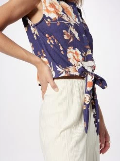 Vila Blouse Tops Blouse SOPA Dames Navy -Vila 728347db7403a1052ebcd819b9c3a471