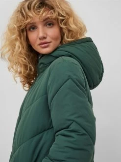 Vila Wintermantels Wintermantel Trust Dames Groen -Vila 728f455231a5ff9602af3f45e06be187