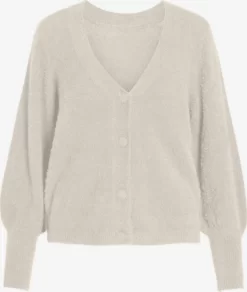 Vila Vesten Gebreid Vest Dames Beige