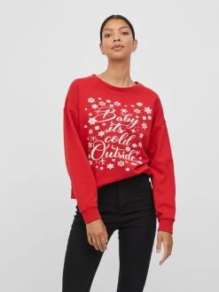 Vila Sweatshirts Sweatshirt RUST Dames Rood 8 Vila Sweatshirts Sweatshirt RUST Dames Rood -Vila 72b4533a34c55305451ae19a01314786