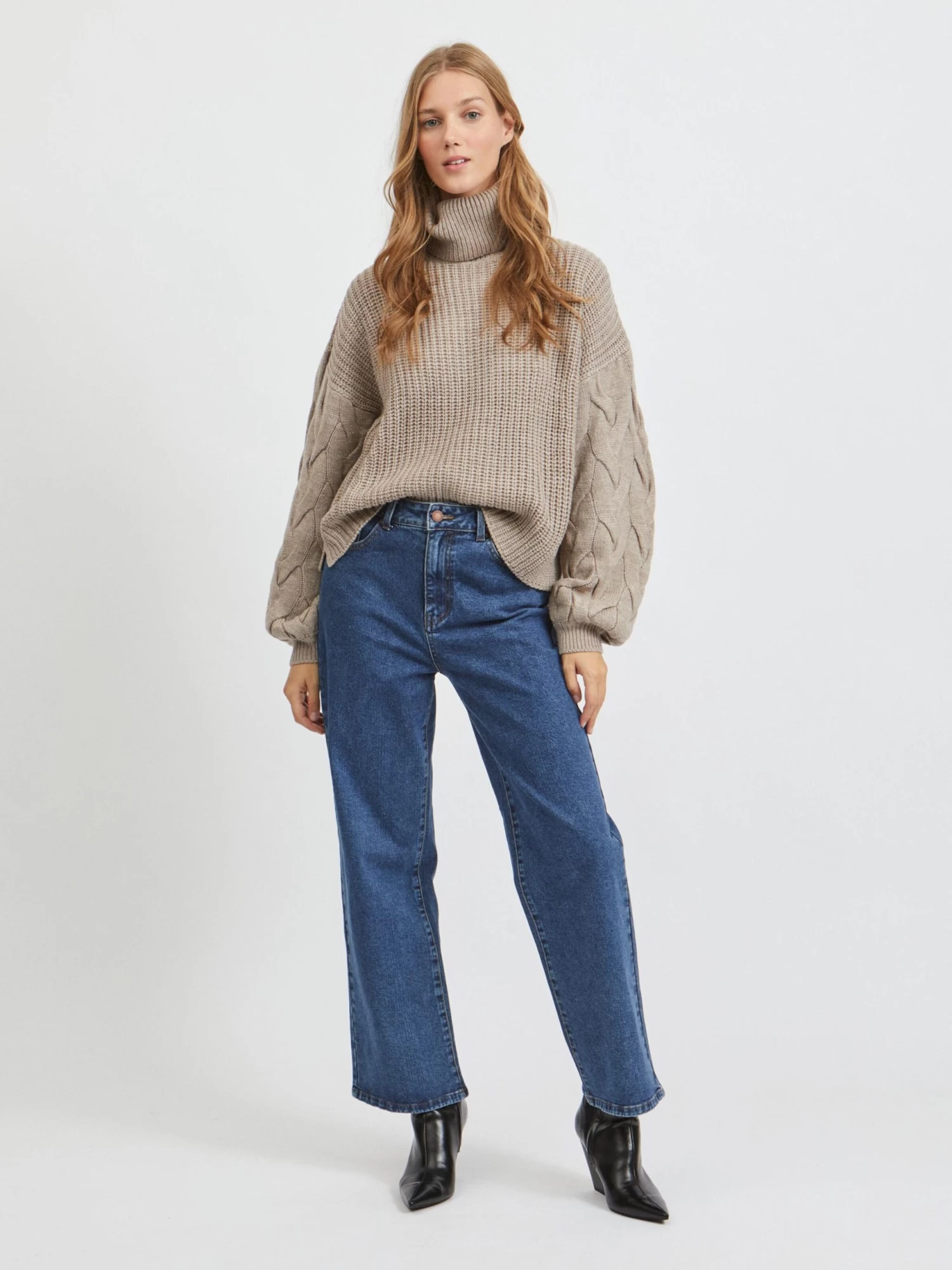 Vila Coltruien Trui Oa Dames Donkerbeige 4 Vila Coltruien Trui Oa Dames Donkerbeige - Afbeelding 4