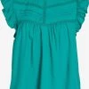 Vila Kanten Blouses Blouse Visia Dames Jade Groen