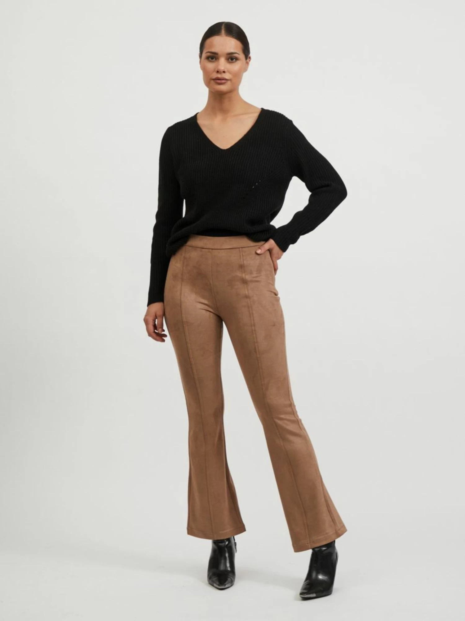 Pantalons Flared Broek Ghita Dames Bruin 6 Pantalons Flared Broek Ghita Dames Bruin - Afbeelding 6