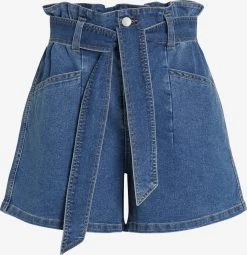 Vila Jeans Loosefit Bandplooi Jeans Fo Dames Blauw