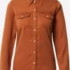 Vila Spijkerblouses Blouse Bista Dames Karamel