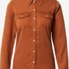 Vila Spijkerblouses Blouse Bista Dames Karamel