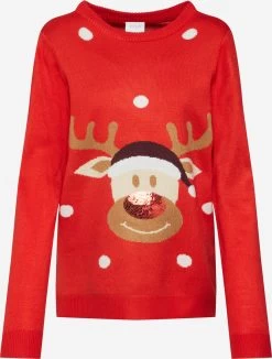 Vila Fijngebreide Truien Trui Dames Rood