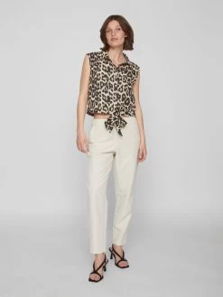 Vila Blouse Tops Blouse Dames Beige / Zwart -Vila 74a6133fbe4b6efa553a70a5d94270d3