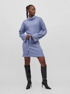 Vila Gebreide Jurken Gebreide Jurk Rolfie Dames Smoky Blue 11 Vila Gebreide Jurken Gebreide Jurk Rolfie Dames Smoky Blue -Vila 75460cb33f5881c8aaee295b042fe7e3