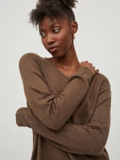 Vila Gebreide Jurken Gebreide Jurk Ril Dames Olijfgroen -Vila 7615705ac765df32d0b2b0940ac69200