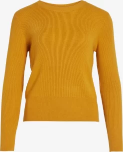 Vila Basic Truien Trui Comfy Dames Safraan