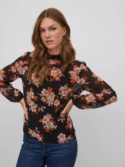 Vila Blouseshirts Blouse Dames Chocoladebruin -Vila 7693f302917ffd417766e436cf1ffe86