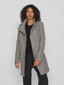 Vila Tussenmantels Tussenmantel Dames Grijs Gemêleerd 9 Vila Tussenmantels Tussenmantel Dames Grijs Gemêleerd -Vila 76acec686763ef25f648661fe5cafc95