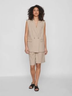 Vila Bodywarmers Bodywarmer Dames Beige -Vila 76c26c11e76c611616f810e3a8e5f4bc