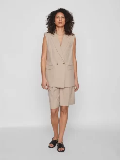 Vila Bodywarmers Bodywarmer Dames Beige -Vila 76c26c11e76c611616f810e3a8e5f4bc scaled