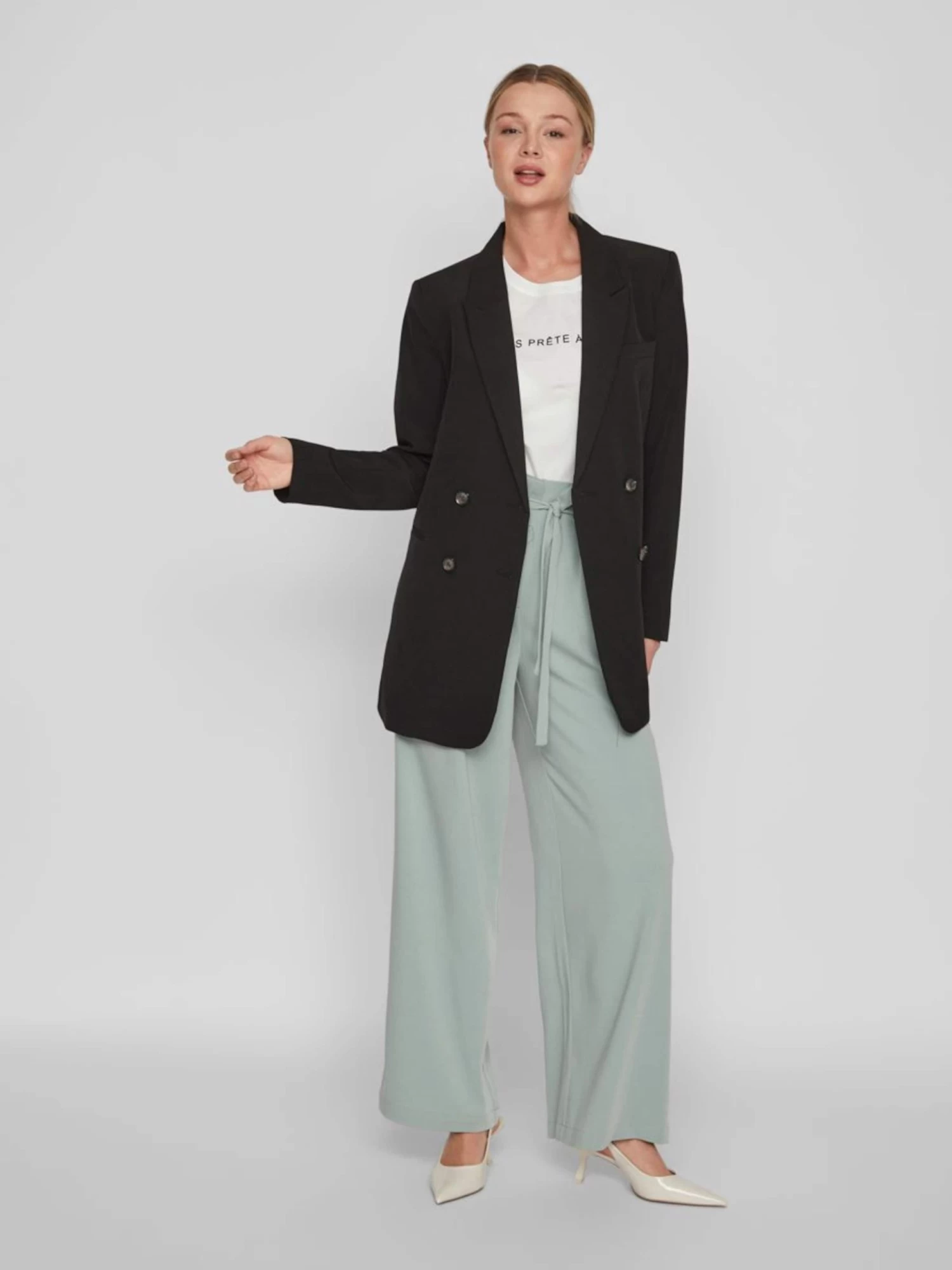 Vila Lange Blazers Blazers June Dames Zwart 5 Vila Lange Blazers Blazers June Dames Zwart - Afbeelding 5