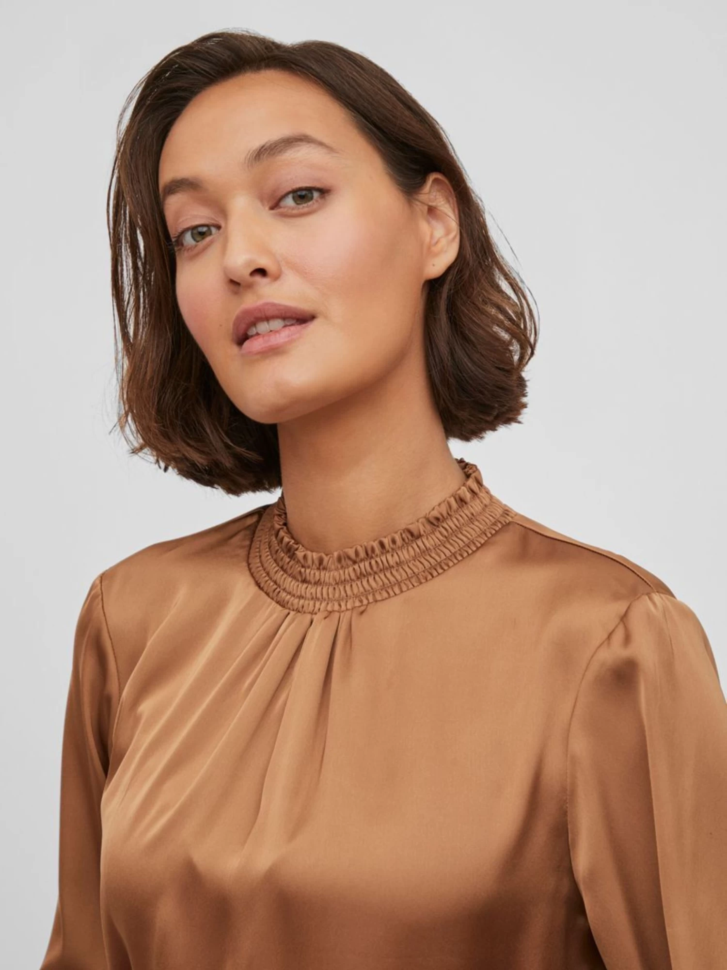 Vila Blouseshirts Blouse Dames Bruin 6 Vila Blouseshirts Blouse Dames Bruin - Afbeelding 6