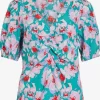 Vila Blouses Met Korte Mouw Blouse Kikki Lya Dames Blauw