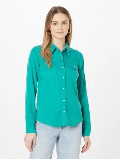 Vila Spijkerblouses Blouse BISTA Dames Groen -Vila 77b4de4fa11b31a6fbd756a68c5ec64d