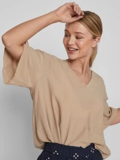 Vila T-shirts Shirt Dames Bruin 12 Vila T-shirts Shirt Dames Bruin -Vila 7892f264cb00342a0bf22478bbb42f62