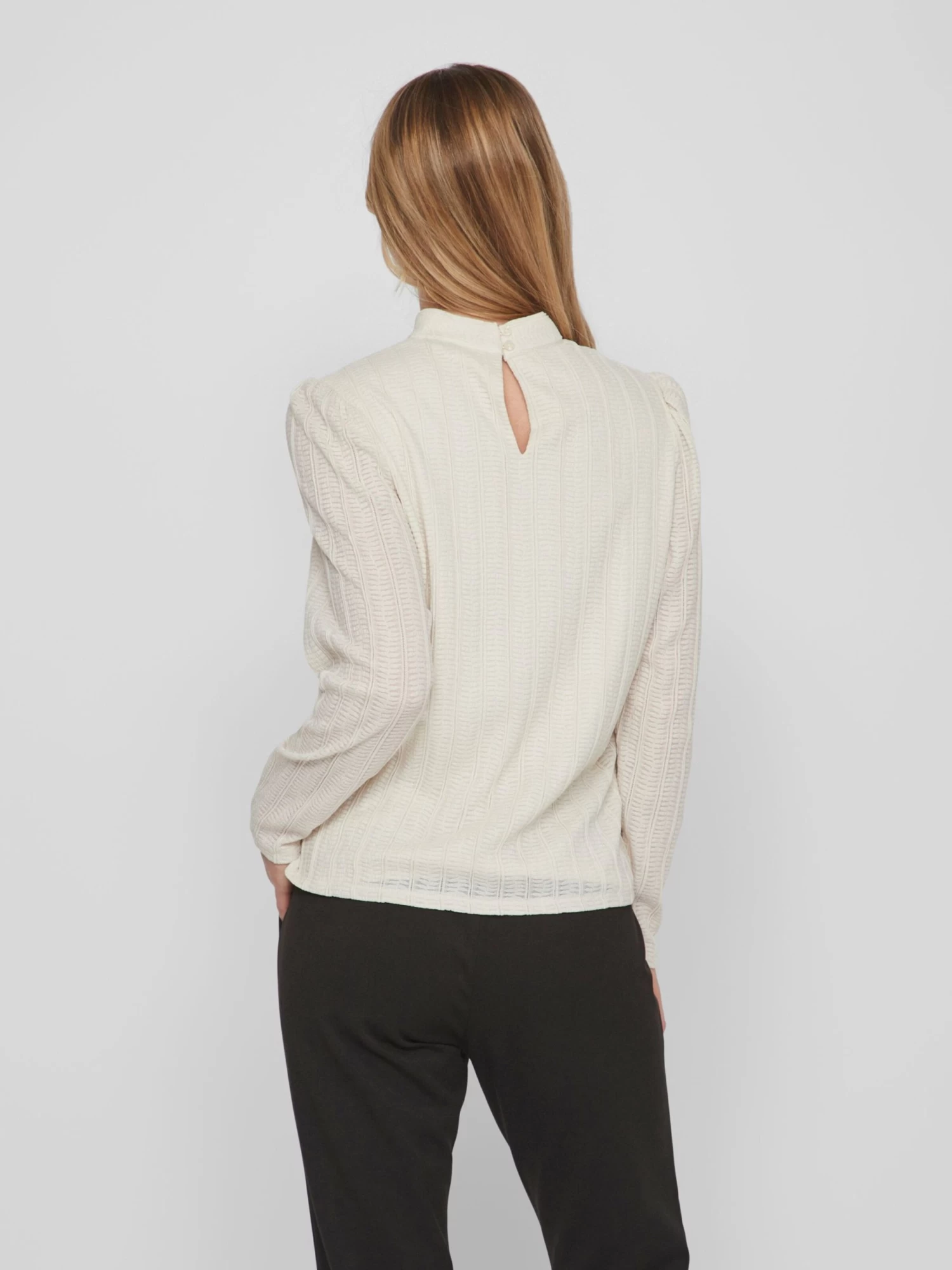 Vila Longsleeves Shirt Dames Wolwit 4 Vila Longsleeves Shirt Dames Wolwit - Afbeelding 4