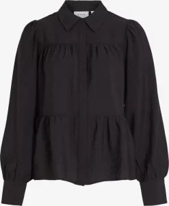 Vila Overhemden Blouse Katria Dames Zwart