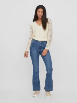 Vila Bootcut Flared Jeans Flour Sine Dames Blauw -Vila 7973d79ca2b74579d981d460674890db scaled
