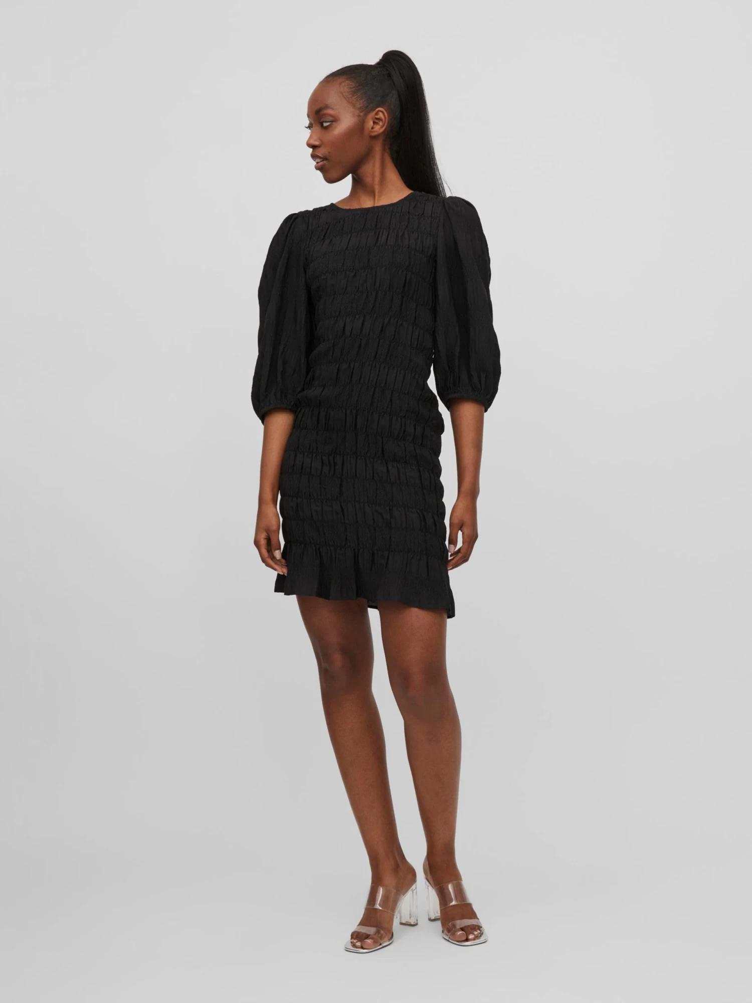 Vila Mini Jurken Jurk Wendya Dames Zwart 3 Vila Mini Jurken Jurk Wendya Dames Zwart - Afbeelding 3