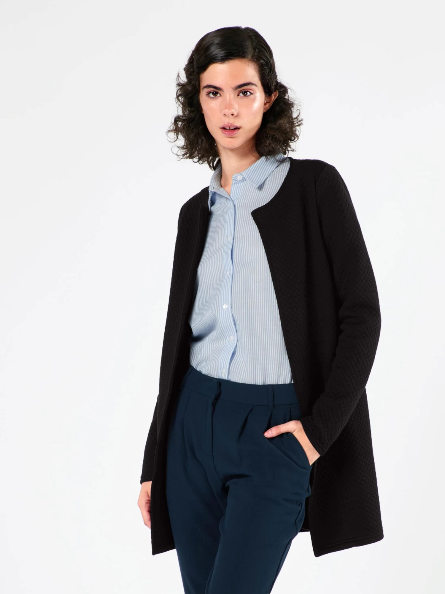 Vila Vesten Gebreid Vest Dames Zwart 2 Vila Vesten Gebreid Vest Dames Zwart - Afbeelding 2