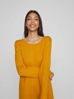 Vila Gebreide Jurken Gebreide Jurk Dames Oranje -Vila 7ae830f0627f791971d0cd119ae902df
