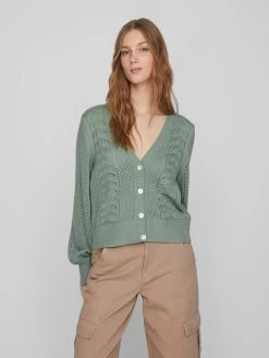 Vila Vesten Gebreid Vest Cattia Dames Jade Groen -Vila 7bab110e881e1620669a75ea36420edf