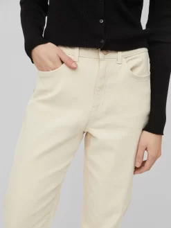 Vila Straight Regular Jeans Dames Crème -Vila 7c3c55274200673098088b6b24a14012 scaled