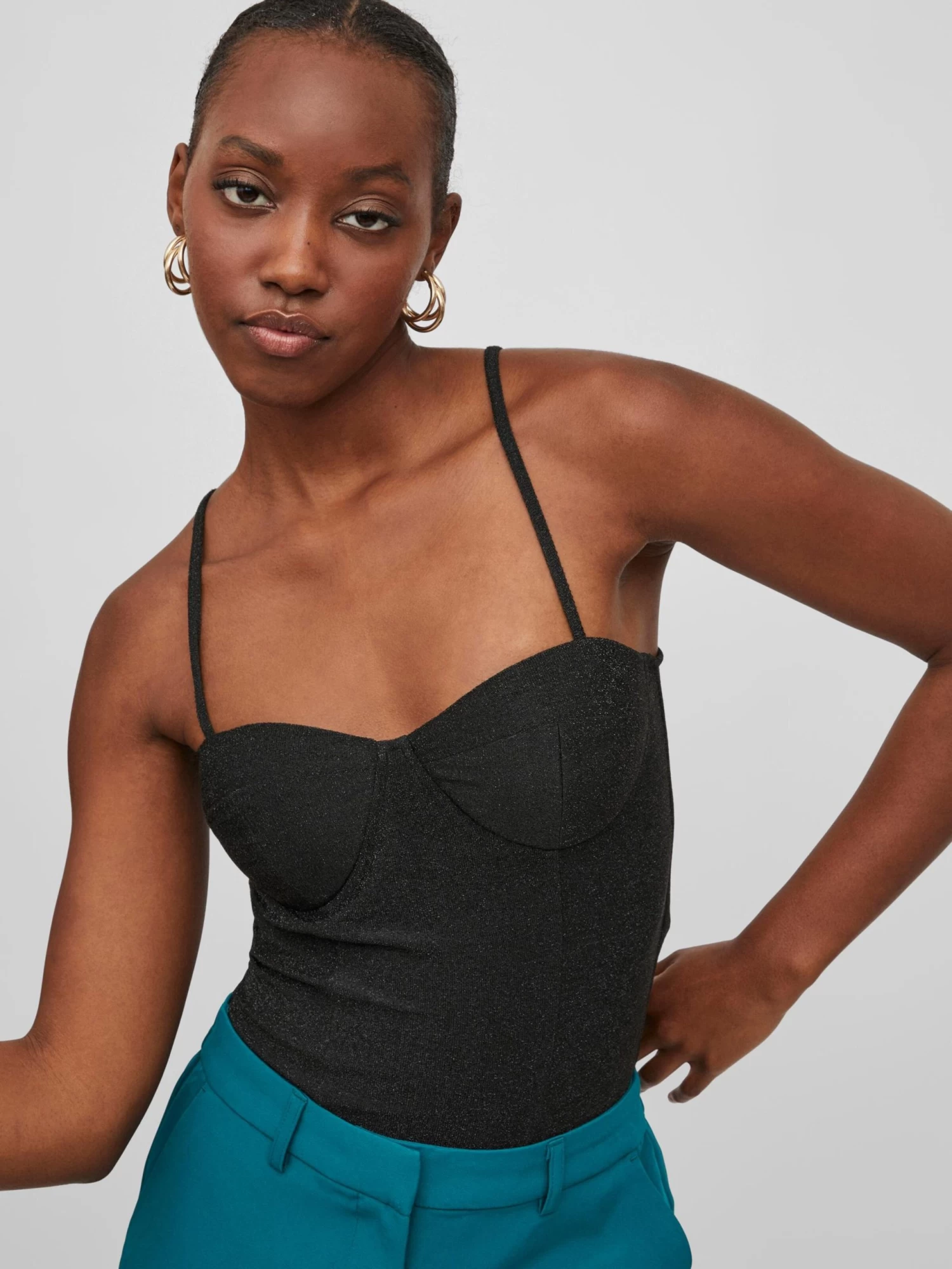 Vila Crop Tops Top Dana Dames Zwart 7 Vila Crop Tops Top Dana Dames Zwart - Afbeelding 7