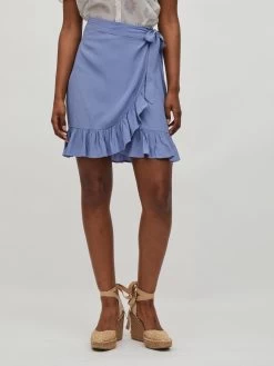 Vila Mini Rokken Rok Fini Dames Blauw -Vila 7eda93bab314d1ea90c2421fd6f403cc