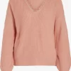 Vila Fijngebreide Truien Trui Oa Dames Rosa