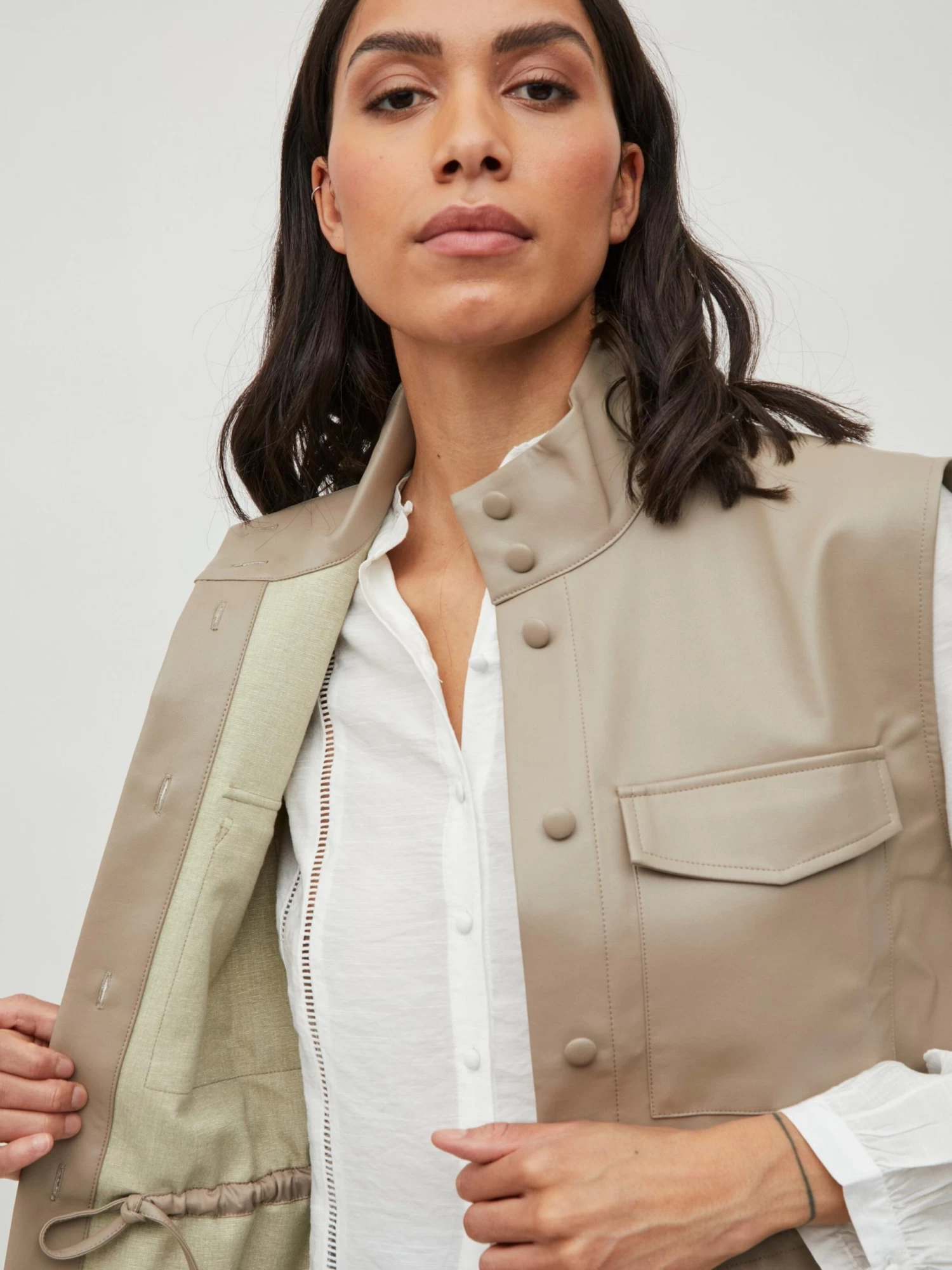 Vila Bodywarmers Bodywarmer Kila Dames Greige 5 Vila Bodywarmers Bodywarmer Kila Dames Greige - Afbeelding 5