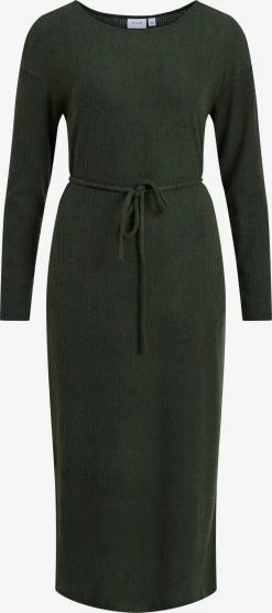 Vila Gebreide Jurken Gebreide Jurk Award Dames Donkergroen