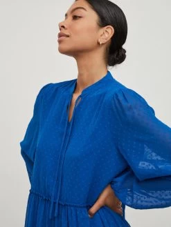 Vila Mini Jurken Jurk Blyra Dames Royal Blue/koningsblauw -Vila 8003699d12f8d4e88f93c098b43c6d1e