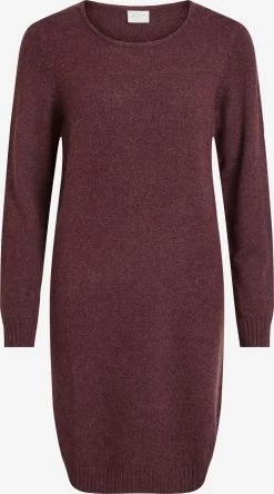 Vila Gebreide Jurken Gebreide Jurk Dames Wijnrood
