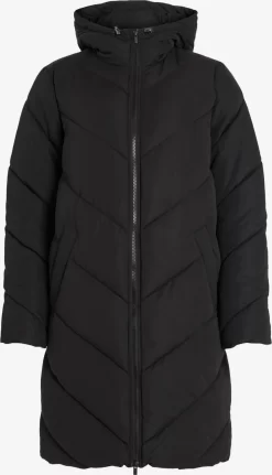 Vila Wintermantels Wintermantel Rust Dames Zwart