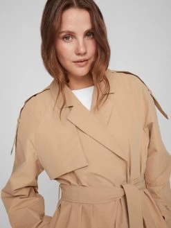 Vila Trenchcoats Tussenmantel Dessa Dames Sand -Vila 805a95bd555cbca74041264ae43fac75