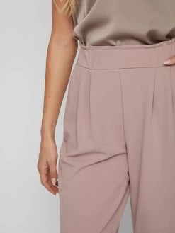 Vila Bandplooibroeken Regular Bandplooibroek Dames Beige -Vila 805e848bffaa83ac1497287a88c02c86