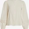 Vila Kanten Blouses Blouse Dames Ecru