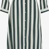Vila Maxi Jurken Jurk Dames Donkergroen / Wit
