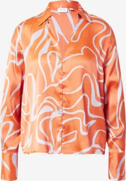 Vila Overhemden Blouse Julie Dames Oranje