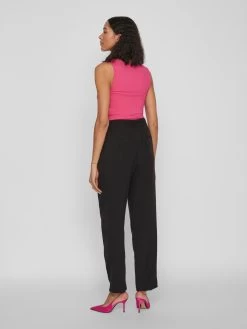 Vila Bandplooibroeken Regular Bandplooibroek Ivy Dames Zwart -Vila 818f6cca1a09a3bfad26d014ca451a2b