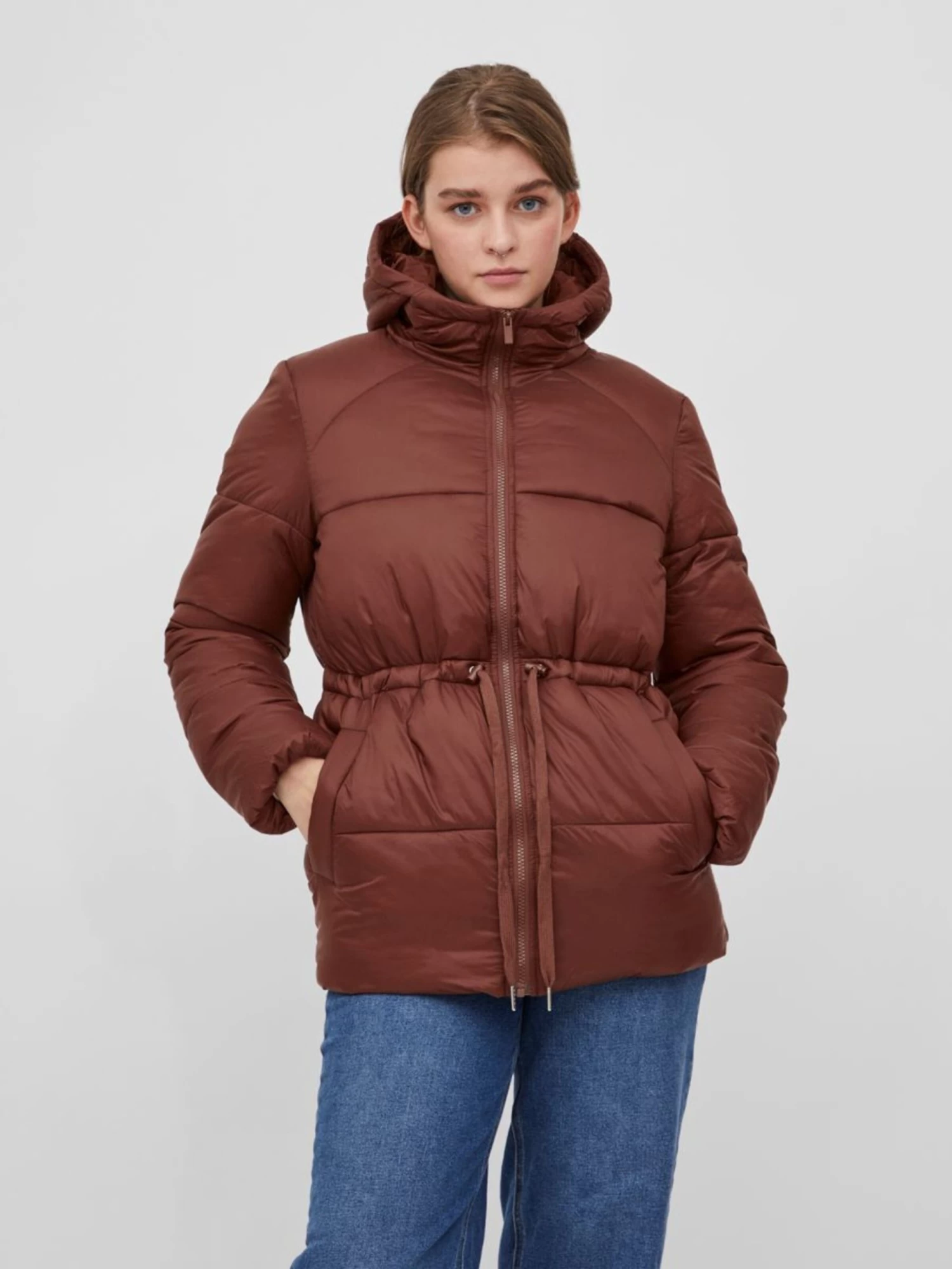 Vila Winterjassen Winterjas Petite Dames Bruin 3 Vila Winterjassen Winterjas Petite Dames Bruin - Afbeelding 3