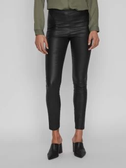 Vila Leren Broeken Skinny Leggings Commit Dames Zwart -Vila 82a4c0e73ae6cebcf7f533309e23db6a