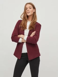 Vila Klassieke Blazers Blazers Her Dames Wijnrood -Vila 82b95c95291b6bf06579e0f41a136815